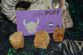 Puffed yak cheese treats from the Himalayan Dog Chew company