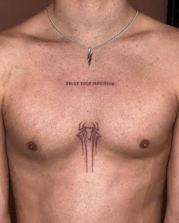 33 Minimalist Simple Line Art Chest Tattoo Designs For Men & Women