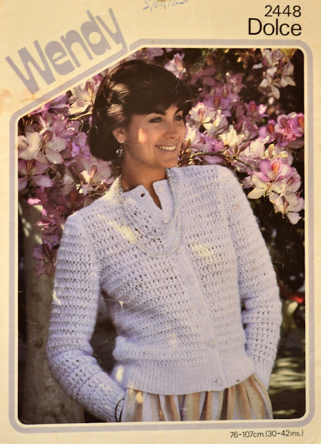 Vintage 1980s Knitting Pattern - Wendy Pattern2448 Ladies' Cardigan