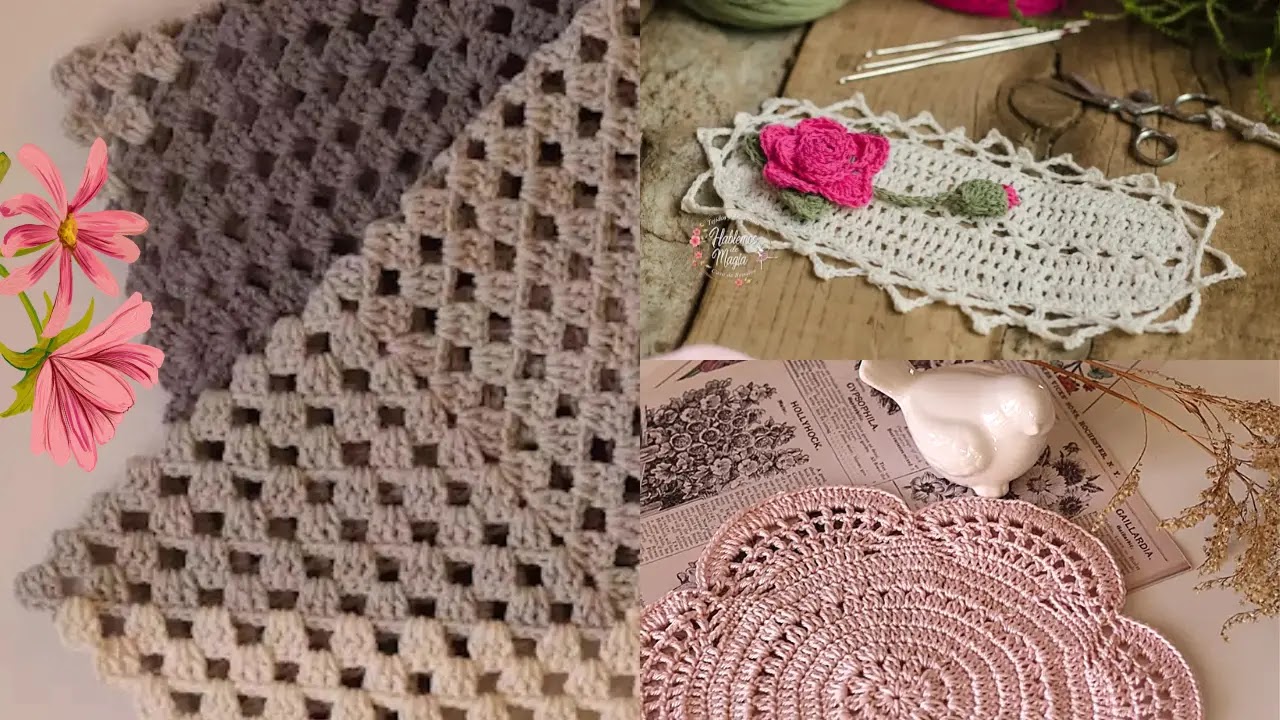 Mini tapetes, gran impacto: cómo decorar con tapetes pequeños a crochet 🌸