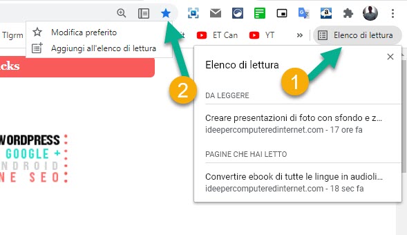 elenco lettura di chrome