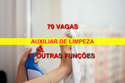 Entrevistas para 70 vagas de Auxiliar de Limpeza e outras funções em Porto Alegre