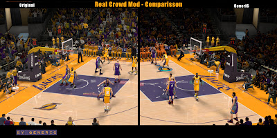NBA 2K13 Real Crowd Mod Comparison (Staples Center)