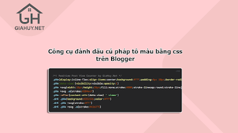 Công cụ đánh dấu cú pháp tô màu bằng css trên Blogger