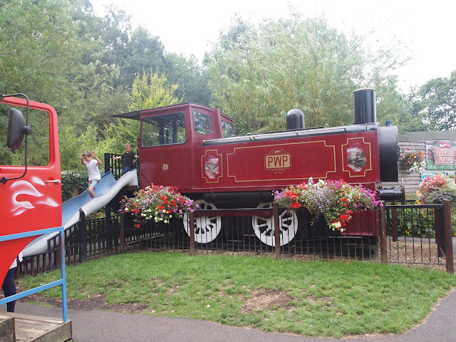 Train slide at Paradise Wildlife Park in Hertfordshire