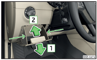 Storage compartment on the driver's side: LHD