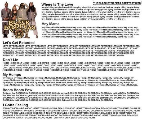 The Black Eyed Peas Greatest Hits - Where Is The Love Lyric