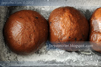 Brioche de chocolate antes de hornear