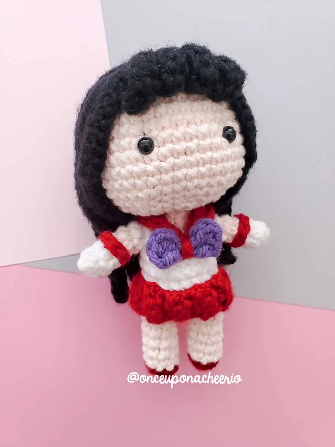 Sailor Mars Amigurumi Anime Doll Crochet Pattern Free