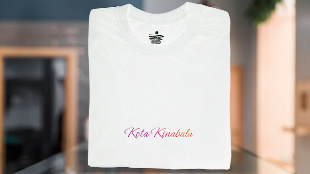 SCS011-BG101-P7FC-CTS Kota Kinabalu T Shirt Design Kota Kinabalu T shirt Printing Custom T Shirt Courier To Kota Kinabalu Malaysia STANDEE