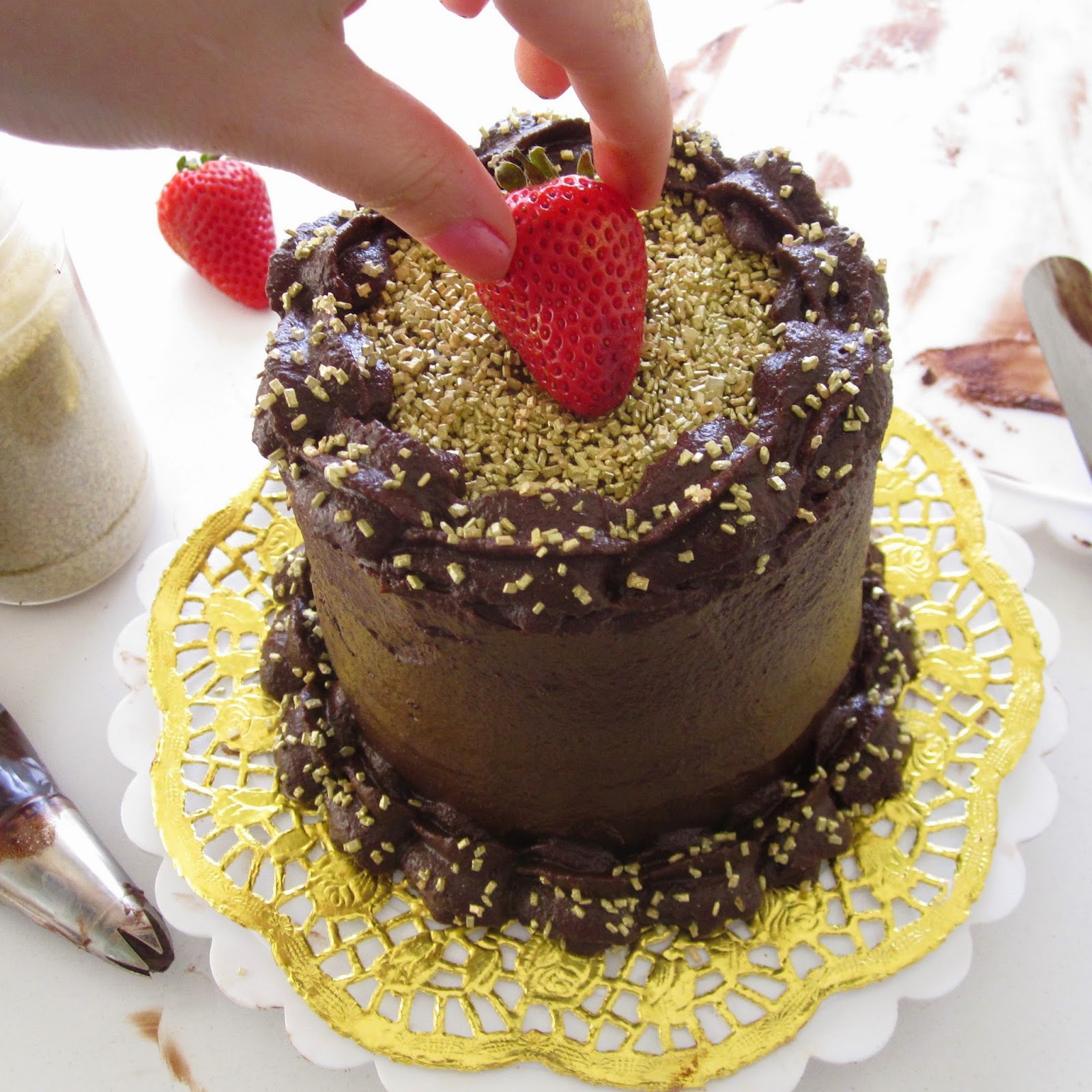 Mini 4-Inch Double Chocolate Layer Cake For Two - The ...