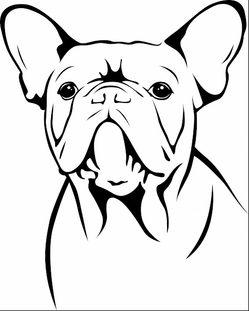 Outstanding French Bulldog Line Drawing With Bulldog Coloring Pages