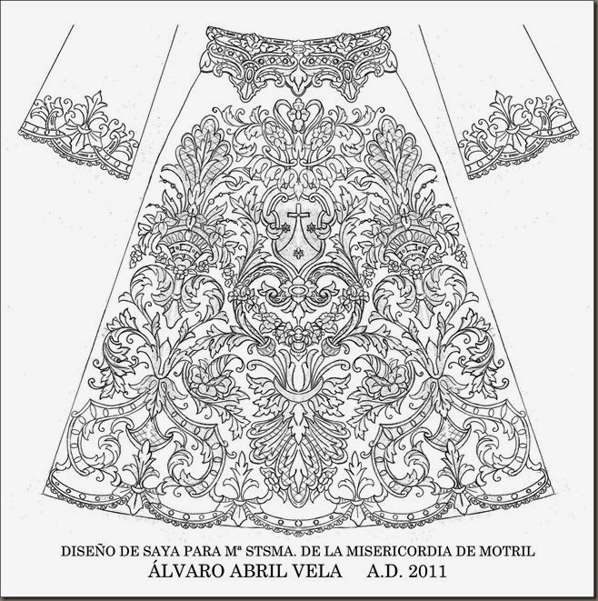 DISEÑO SAYA MISERICORDIA MOTRIL ALVARO ABRIL VELA DISEÑO COFRADE