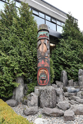 Totem Pole Vancouver along Great Trail.