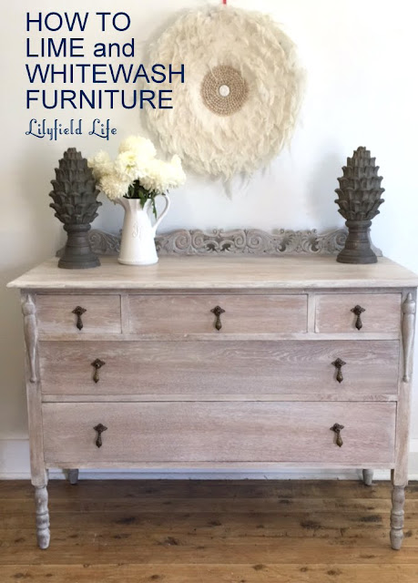 HOW TO LIME and  WHITEWASH  FURNITURE