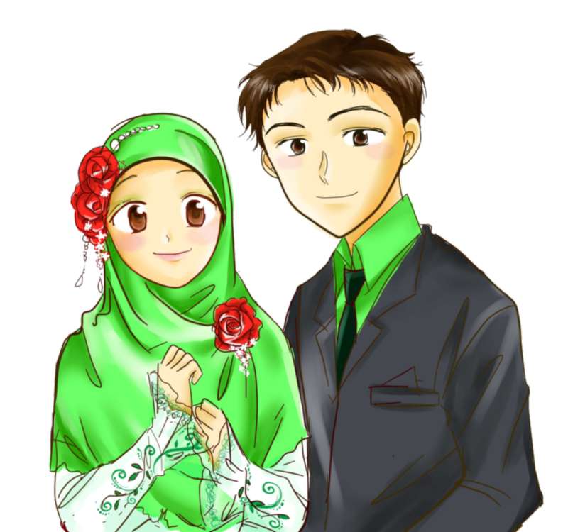 31 Kartun Pasangan Muslim Dan Muslimah Anak Cemerlang