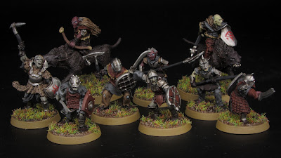 Mordor Orc Captain, Orc Warriors, Warg Riders