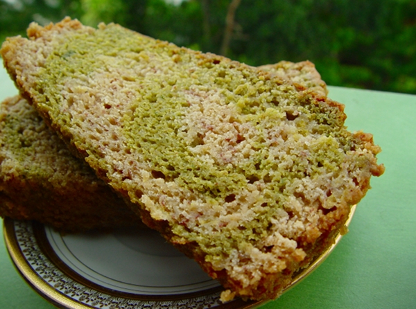 Marbled Spinach Banana Bread