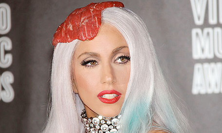 Lady Gaga In Meat Costume. Lady Gaga Meat Outfit At