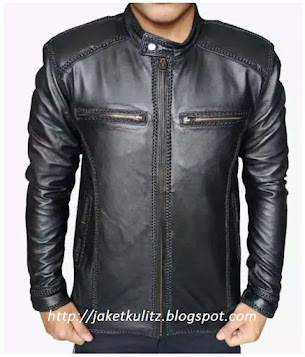 Model Jaket Kulit Sulam Warna Hitam