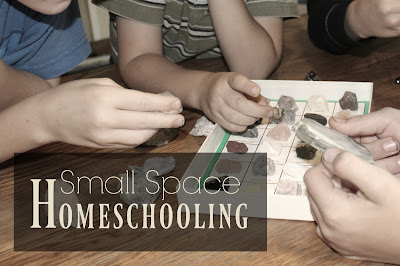 Small Space Homeschooling-ideas for organizing learning spaces when space is limited