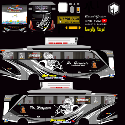 Livery Bussid Yudistira HD Original PO. Haryanto Capolista