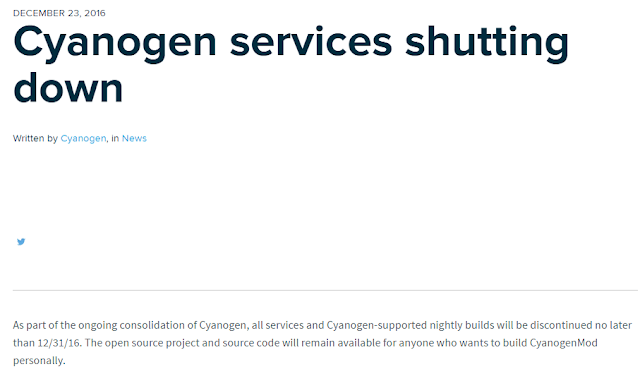 Cyanogen services shutting down