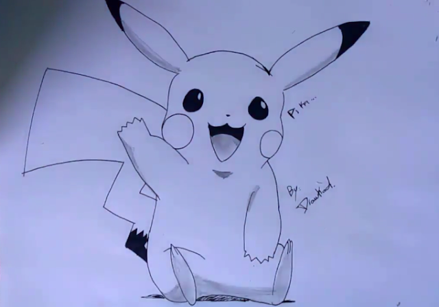 HOW TO DRAW PIKACHU FROM POKEMON