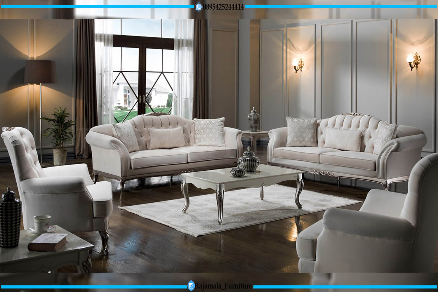 Set Sofa Tamu Mewah Minimalis Ukiran Classic Luxury RM-0980
