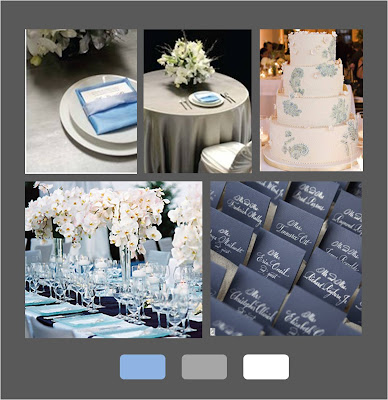 Grey and Blue Wedding Design
