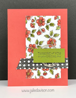 Stampin' Up! Inspired Thoughts Card ~ Perfectly Penciled Designer Paper #stampinup www.juliedavison.com