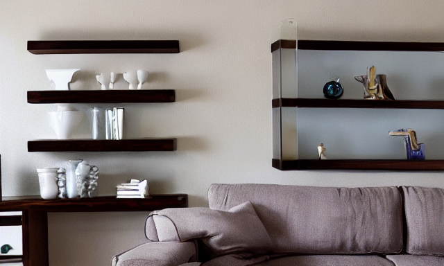 Floating Glass Shelves for Living Room Decor