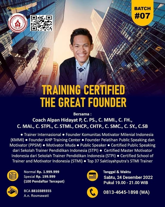 WA.0813-4645-1898 | Certified The Great Founder (CTGF) 24 Desember 2022