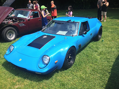 a bright Blue Lotus Europa