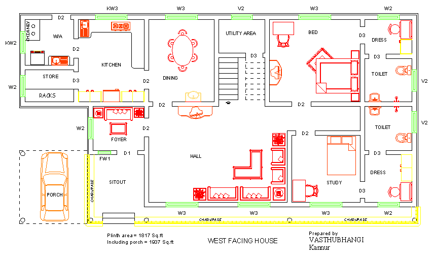 Apartment 2 Bedroom Flats Building Plans