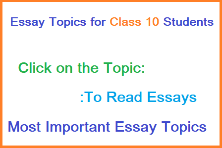 Essay Topics for Class 10 | Essay Topics for Grade 10