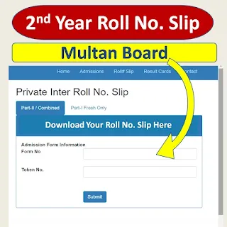 2nd year roll number slip 2022 multan board