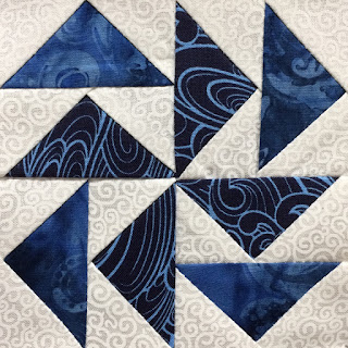 Blue & White Sampler - Dutchman's Puzzle Block