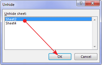 Cara menampilkan worksheet yang tersembunyi