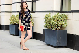 Nyc fashion blogger Kathleen Harper wearing a matching shorts outfit 