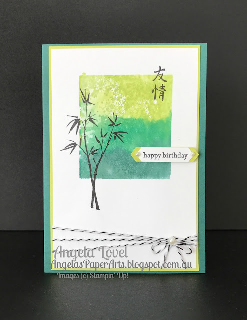 Stampin' Up! Artistically Asian birthday card by Angela Lovel, Angela's PaperArts