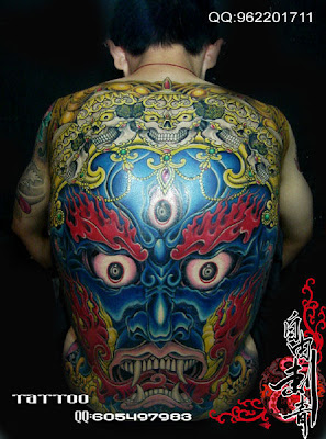 full back tattoo design