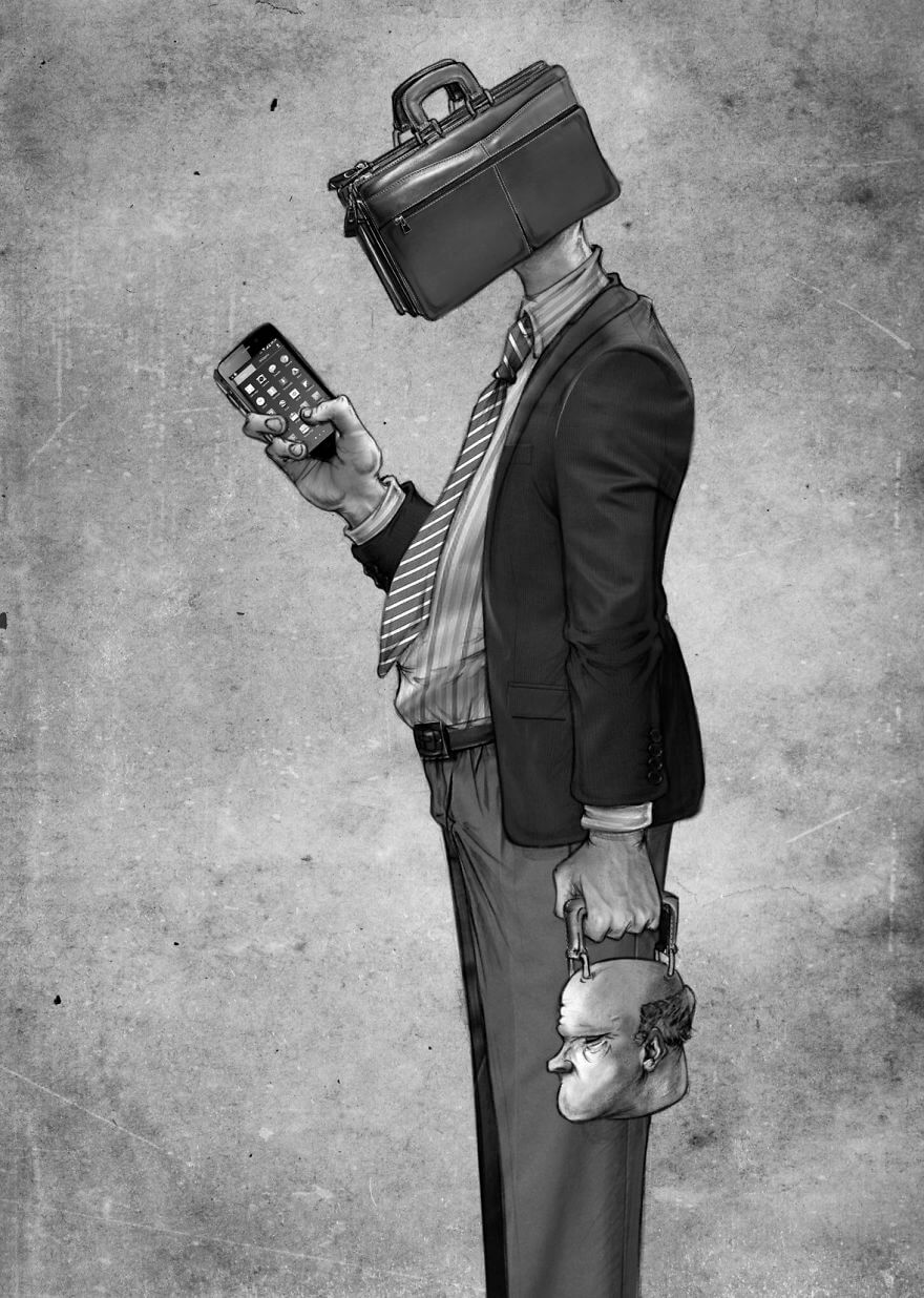 Modern Society Captured In 40 Powerful Illustrations