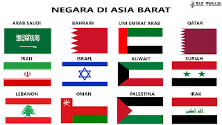 Bendera Negara Di Asia Barat (Timur Tengah)