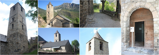 Ruta del Romànic de la Vall de Boí; església de Sant Joan de Boí des de la plaça del Treio