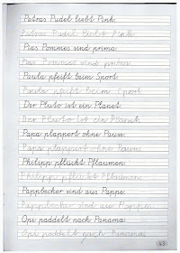 écriture cursive allemande