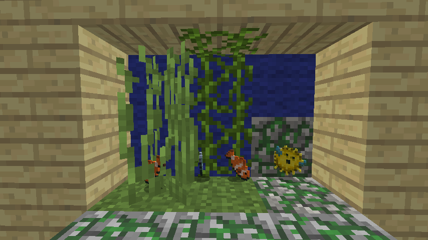 マインクラフト 魚の入った水槽の作り方 マイクラマルチプレイ日記ブログ