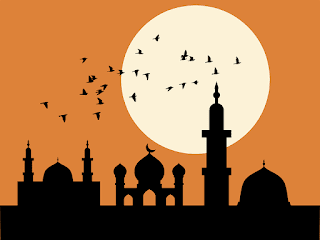 Sumber gambar : https://pixabay.com/vectors/mosque-sunset-silhouette-islam-8008801/