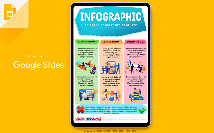 Informative infographic template with three columns