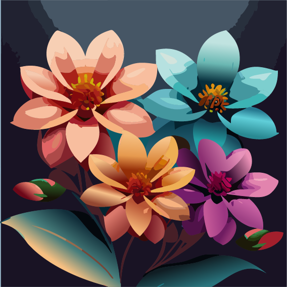 spring flowers wallpaper ai svg png illustrator vector free download